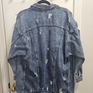 Zara Blue Distressed Jean Jacket